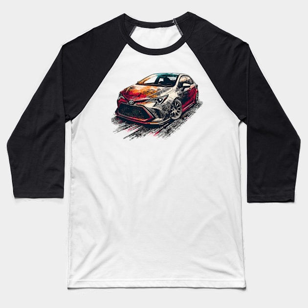 Toyota Corolla Baseball T-Shirt by Vehicles-Art